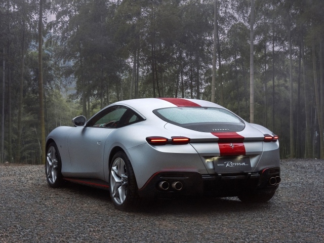 Автомобиль Ferrari Roma 30th Anniversary 2023  вид сзади