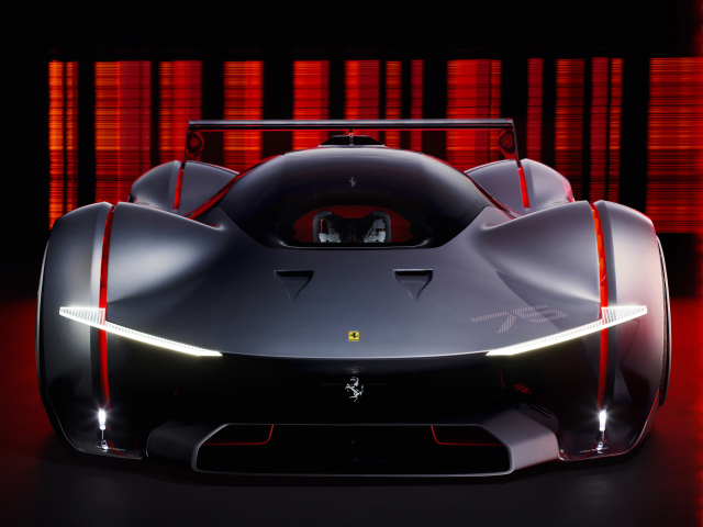 Дорогой спорткар Ferrari Vision Gran Turismo вид спереди