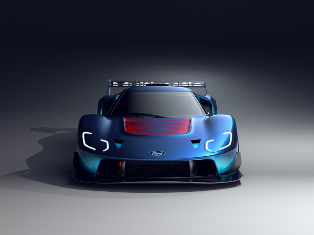 Вид спереди на автомобиль Ford GT Mk IV  2023 года