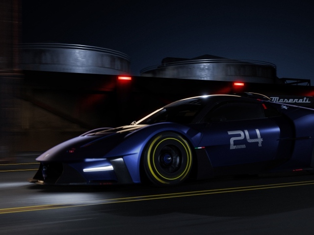 Автомобиль Maserati MCXtrema 2024 на трассе