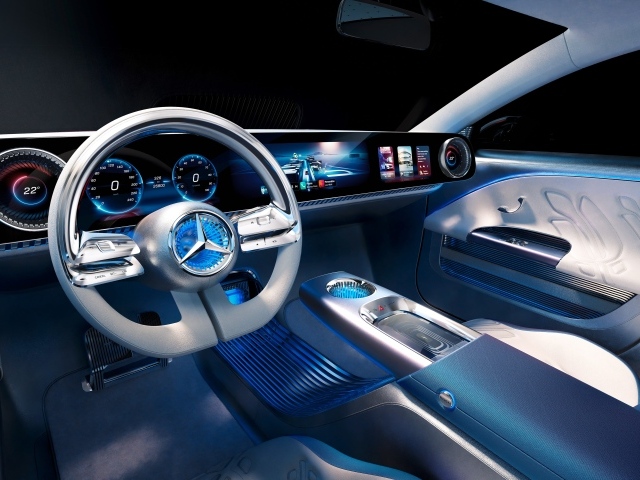 Салон автомобиля Mercedes-Benz Concept CLA Class 2024 года