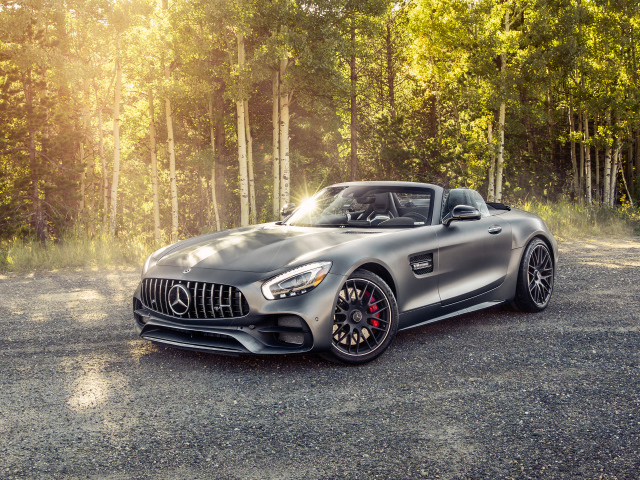 Кабриолет Mercedes-AMG GT C Roadster в лучах солнца