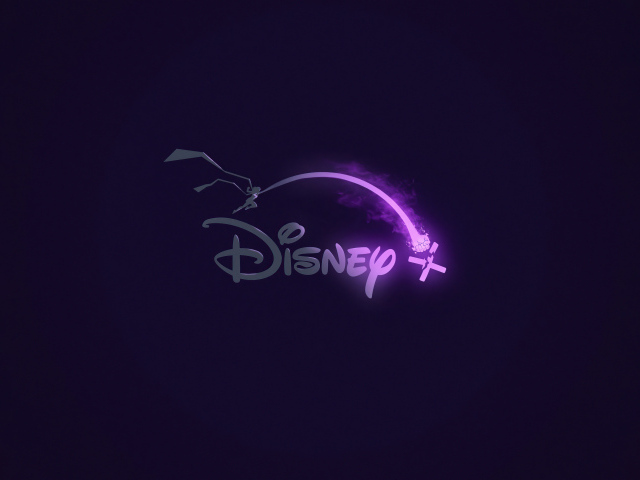 Логотип Дисней на синем фоне