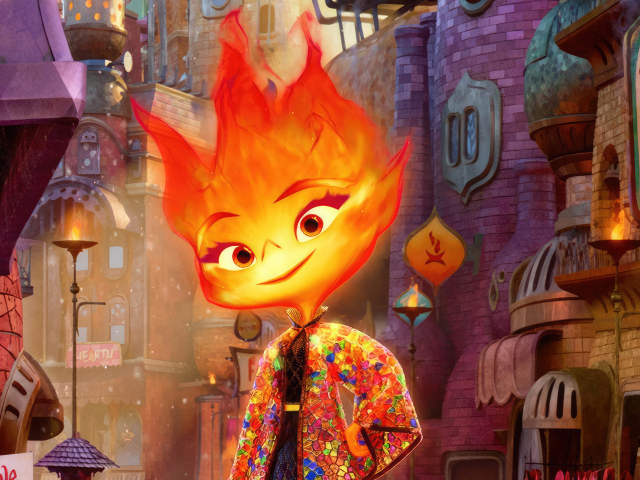 Огненный персонаж мультфильма Элементарно