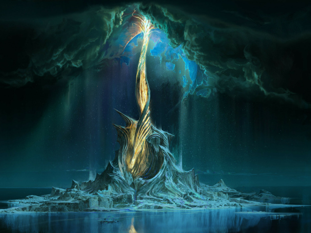 Фантастическое дерево уходит в небо