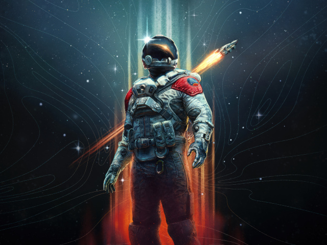 Астронавт из новой компьютерной игры Starfield