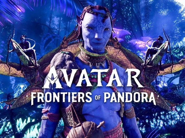 Красочный постер компьютерной игры Avatar: Frontiers of Pandora