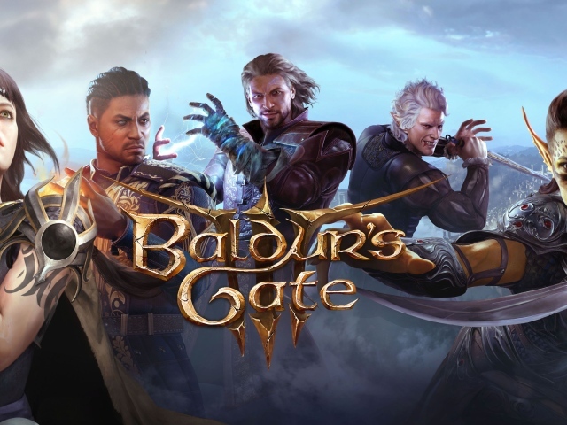 Красочный постер компьютерной игры Baldur’s Gate III