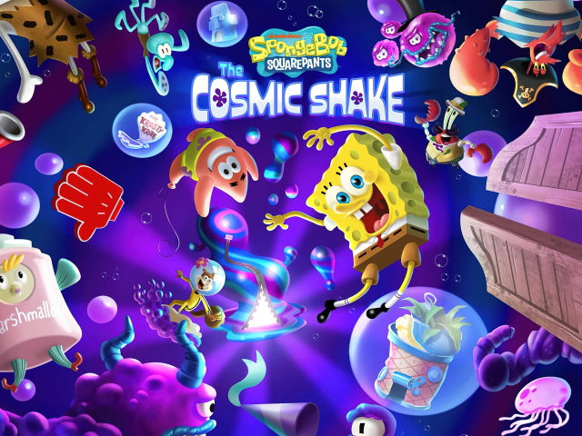 Новая яркая компьютерная игра SpongeBob SquarePants: The Cosmic Shake