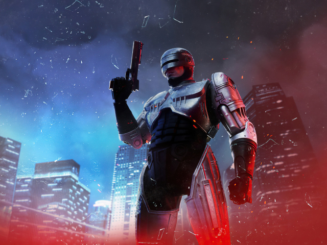Солдат из компьютерной игры RoboCop: Rogue City