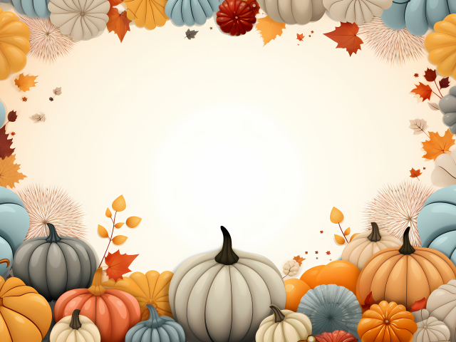 Белый фон с тыквами на Хэллоуин