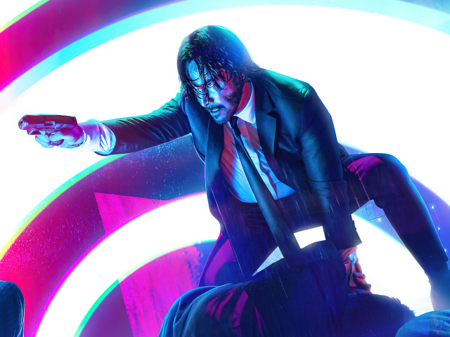 Популярный актер Киану Ривз в фильме Джон Уик