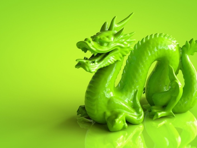 Статуэтка зеленого дракона символ 2024 года