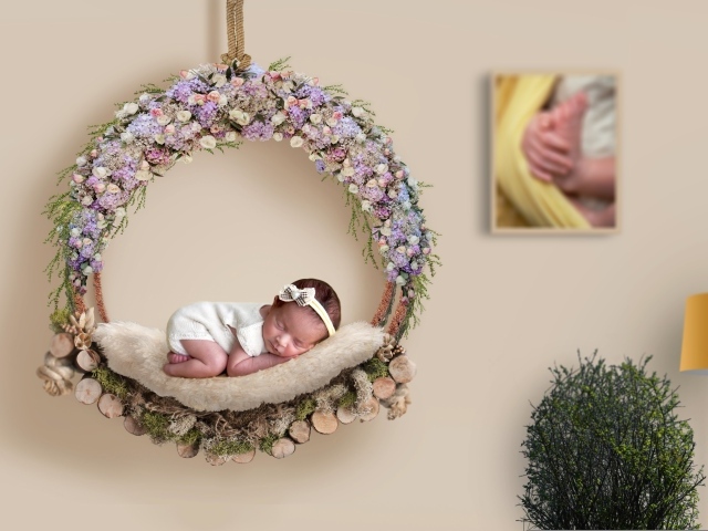 Красивая фотосессия новорожденного ребенка