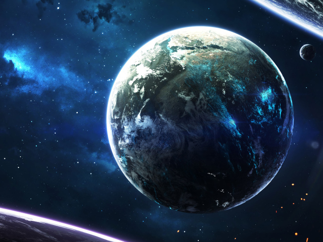 Планета земля в космосе крупным планом
