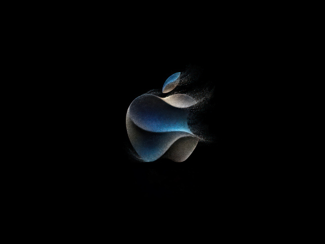 Логотип apple-15  на черном фоне