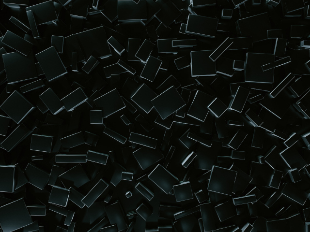 Черные абстрактные кубы крупным планом