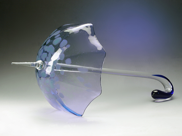 Хрустальный 3д зонт на сером фоне