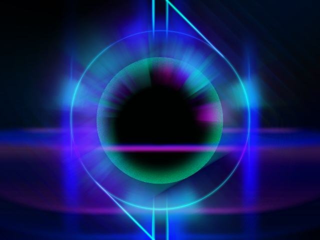 Светящийся неоновый абстрактный круг