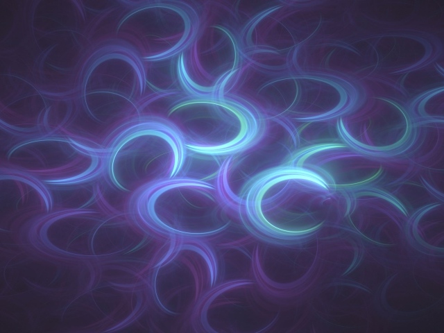 Светящиеся неоновые кольца на полу