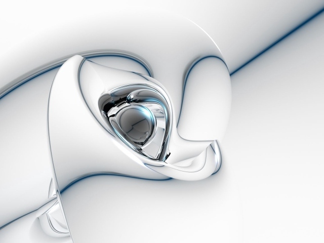 Металлический узор с шаром на сером фоне