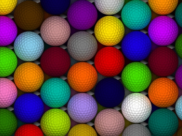 Разноцветные 3д шары для фона