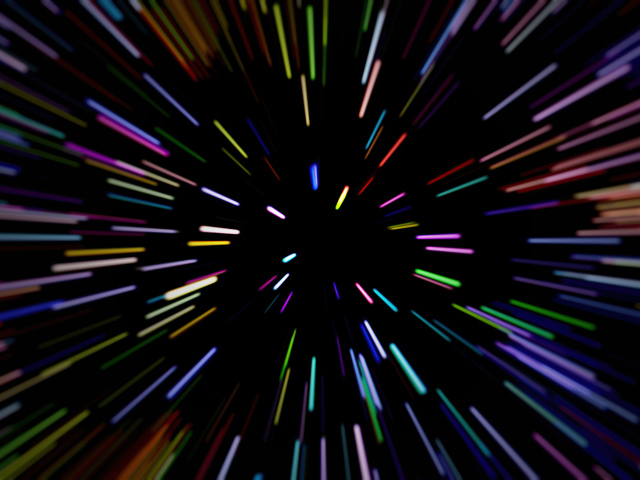 Разноцветные летящие абстрактные искры