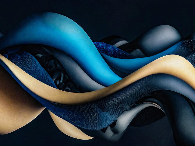 Разноцветные переплетенные абстрактные волны