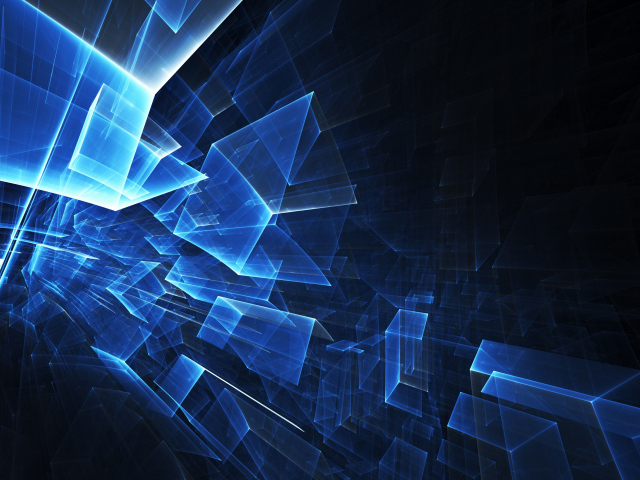 Неоновые геометрические фигуры на черном фоне