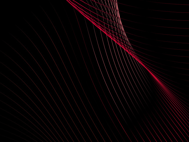 Красные волнистые тонкие линии на черном фоне