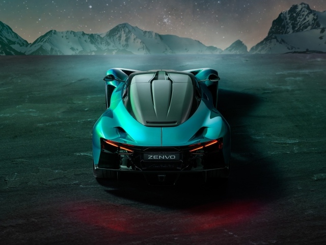 Дорогой спортивный автомобиль Zenvo Aurora Agil  вид сзади