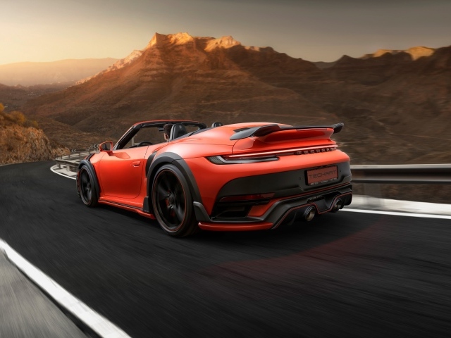 Красный кабриолет TechArt GTstreet R