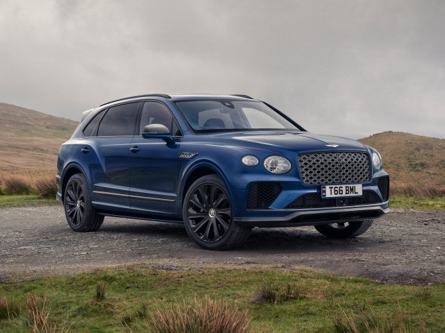 Синий внедорожник Bentley Bentayga EWB Mulliner 2024  года