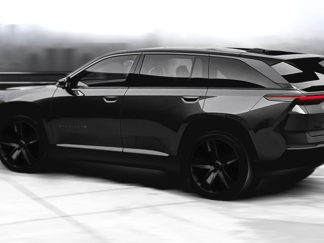 Черный автомобиль Jeep Wagoneer S 2025 года