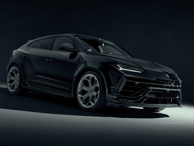 Черный стильный внедорожник Lamborghini Urus
