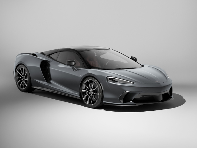 Серый автомобиль McLaren GTS
