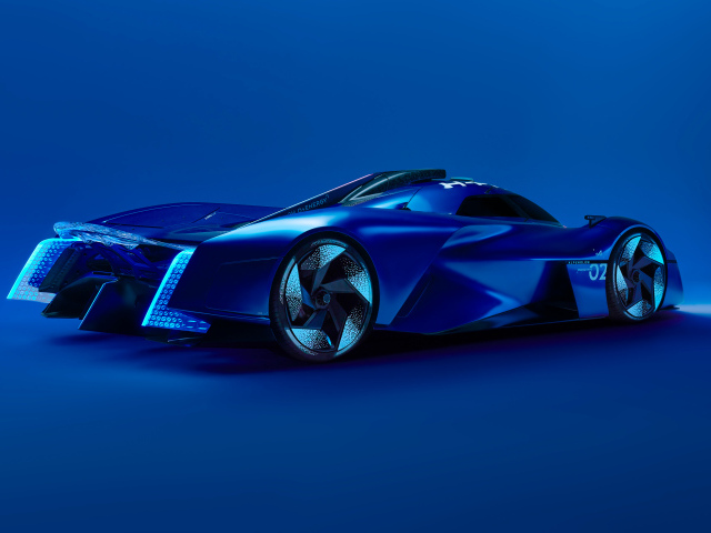 Синий автомобиль Alpine Alpenglow Hy4 2024 года