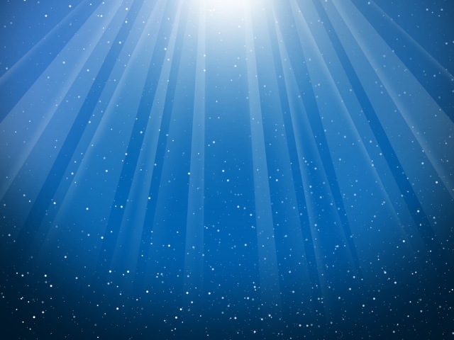 Синий фон с яркими лучами и белыми точками
