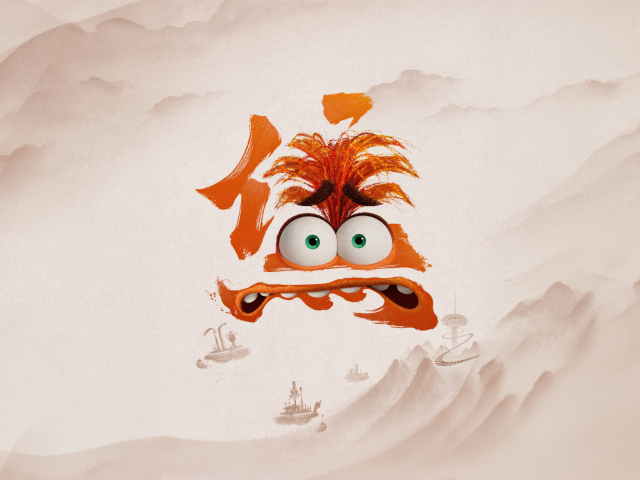 Символ персонажа Тревожность в мультфильме Головоломка 2