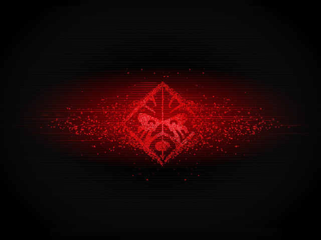 Красный логотип hp omen на черном фоне