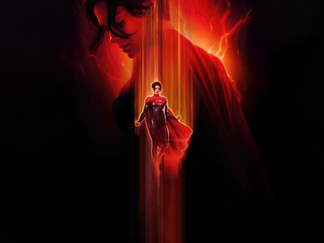 Девушка супергерой в плаще