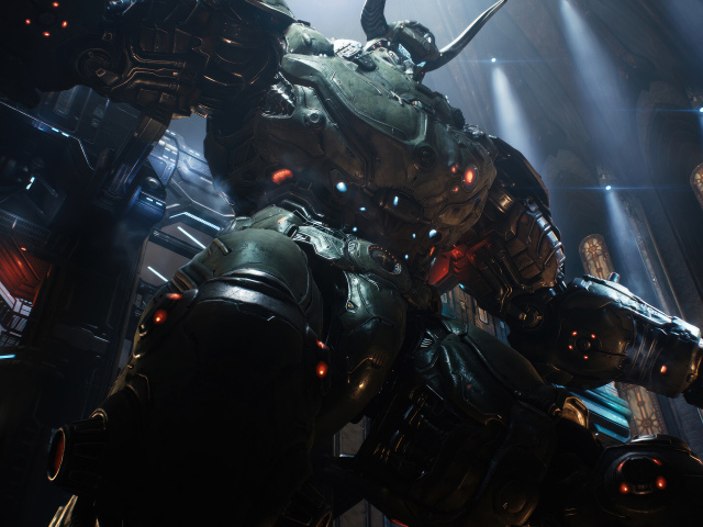 Робот из компьютерной игры Doom: The Dark Ages, 2024