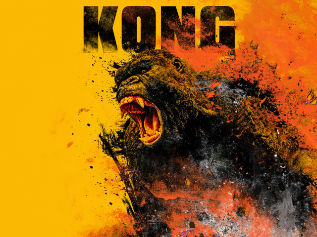 Яркий постер фильма Годзилла и Конг: Новая империя, 2024