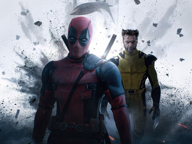Взрывные супергерои Дэдпул и Росомаха
