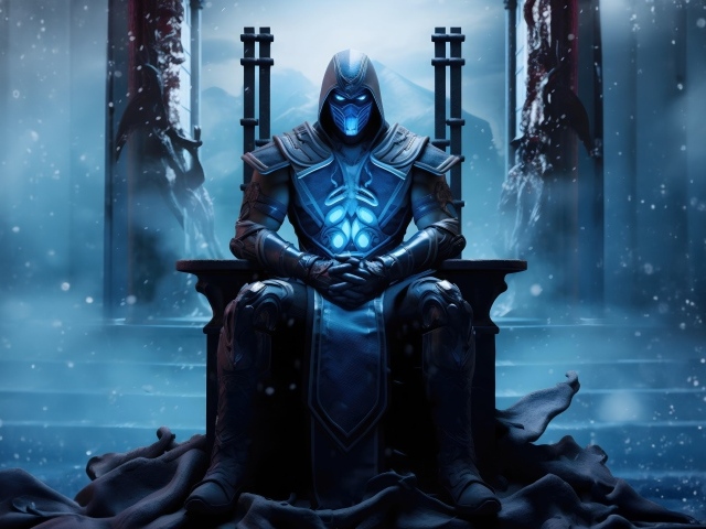 Мастер Саб-Зиро сидит на троне