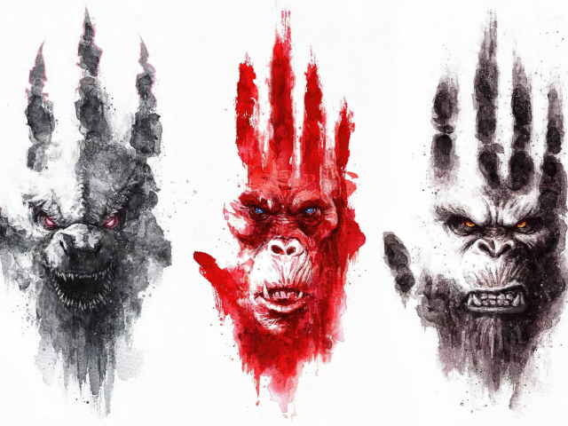 Постер нового фильма Годзилла и Конг: Новая империя, 2024