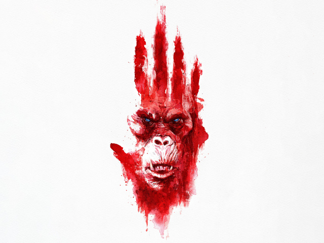 Постер на белом фоне нового фильма Годзилла и Конг: Новая империя, 2024