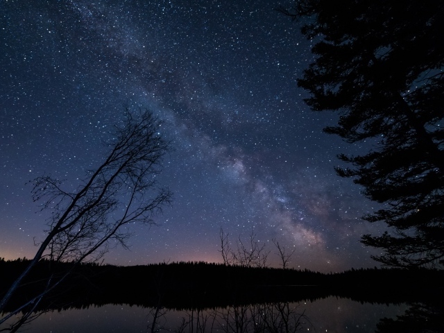 Млечный путь в бескрайнем звездном небе ночью