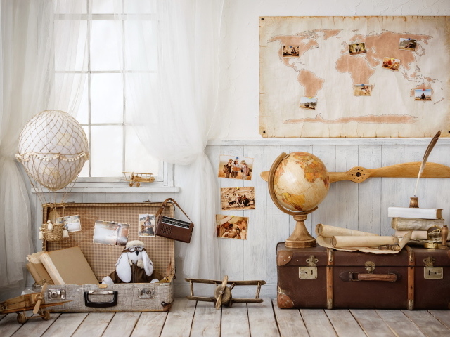 Интерьер путешественника в детской комнате