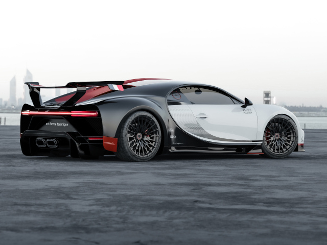 Вид сбоку на автомобиль Bugatti Chiron